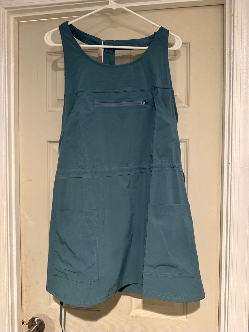 HALARA Teal Utility Water Resistant Dress with drawstring waistband